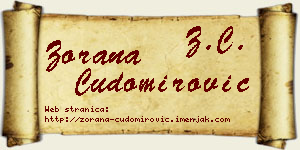 Zorana Čudomirović vizit kartica